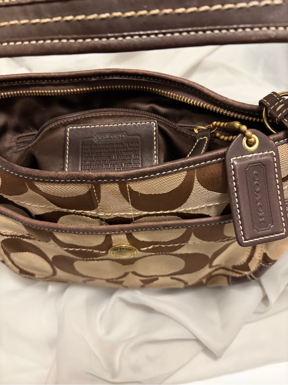Vintage Y2K Coach Ergo Signature Hobo Bag 10764 Brown - Picture 9 of 10